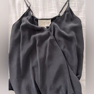 Rory Beca Black 100% Silk Adjustable Strap Tank Camisole Top M